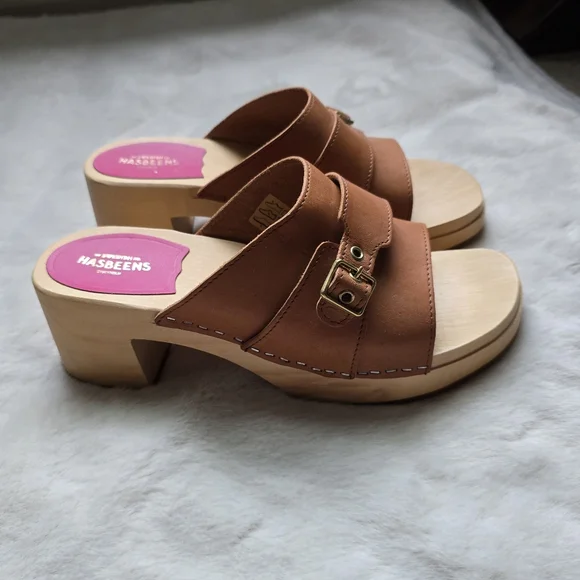Swedish Hasbeens Tan Leather Sandals - Picture 2 of 7